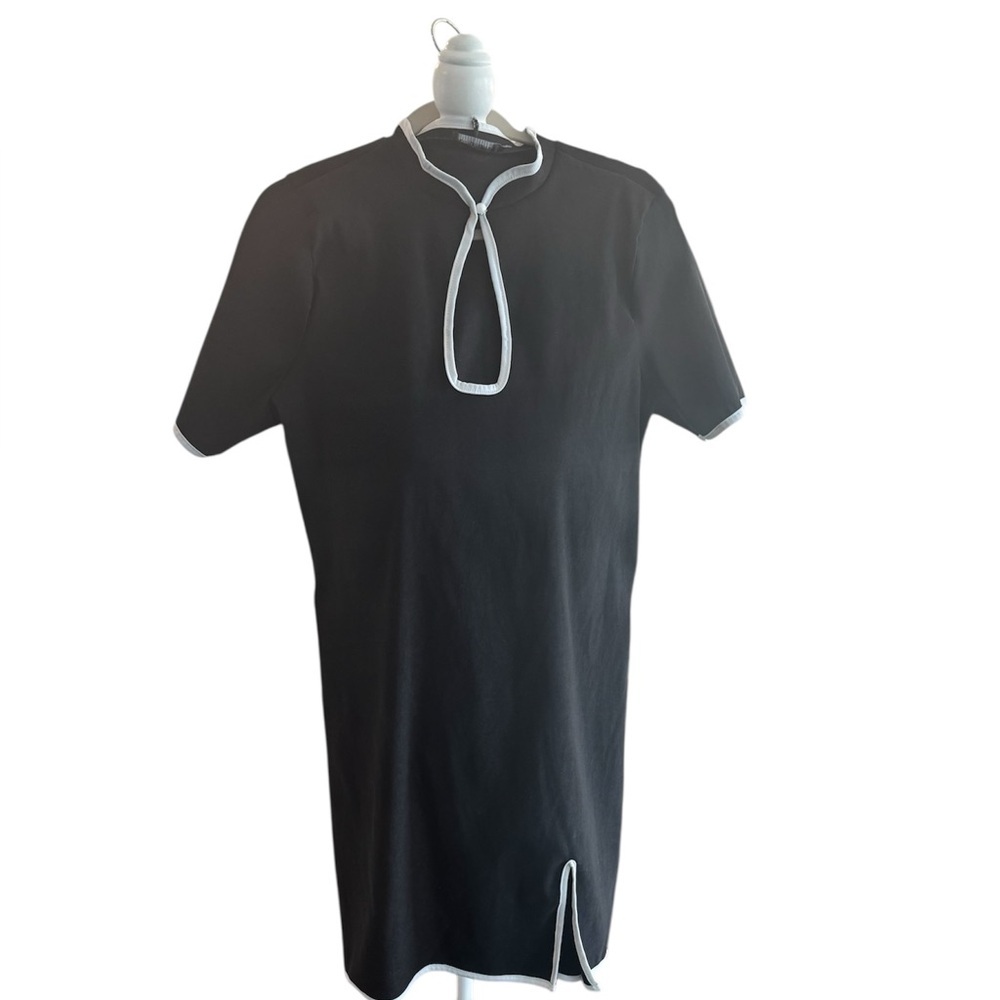 Black Dress with White Trim